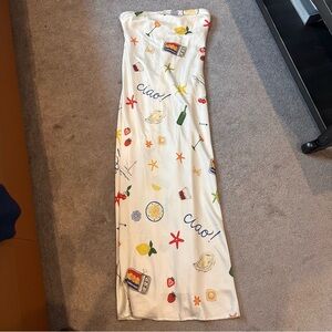 Anthropologie Strapless Maxi Dress